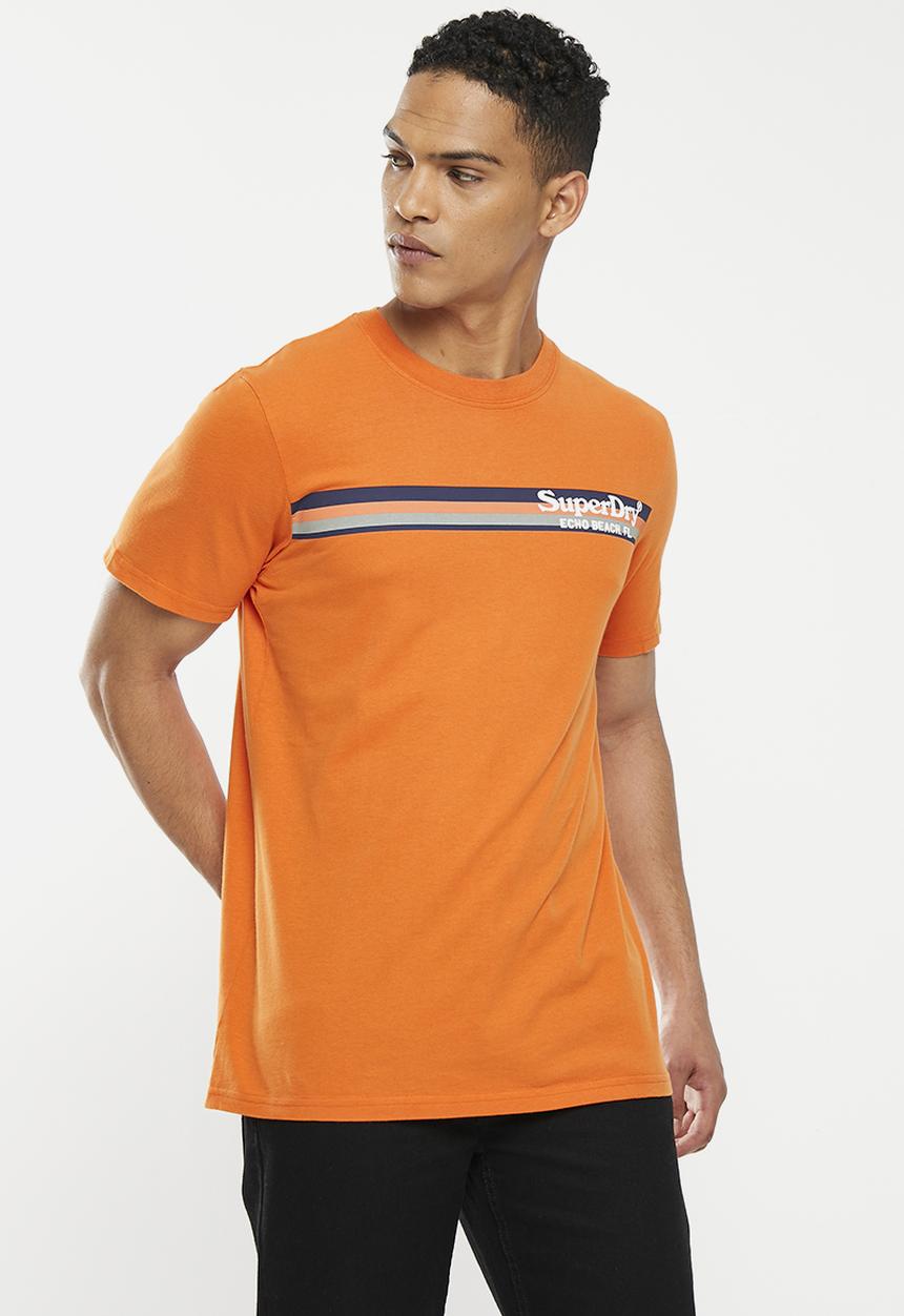 Superdry. - Vintage venue tee - denim co rust orange