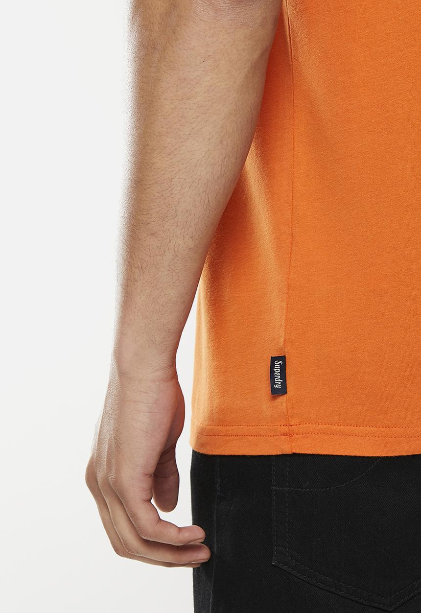 Superdry. - Vintage venue tee - denim co rust orange