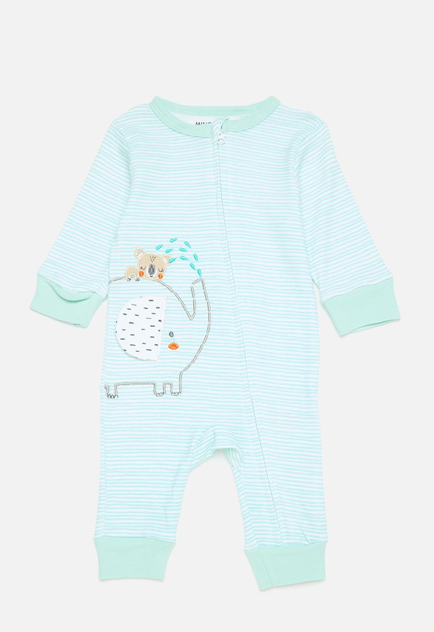 MINOTI - Stripe romper - mint  