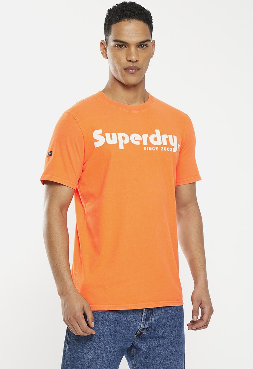Superdry. - Vintage terrain classic tee - denver orange