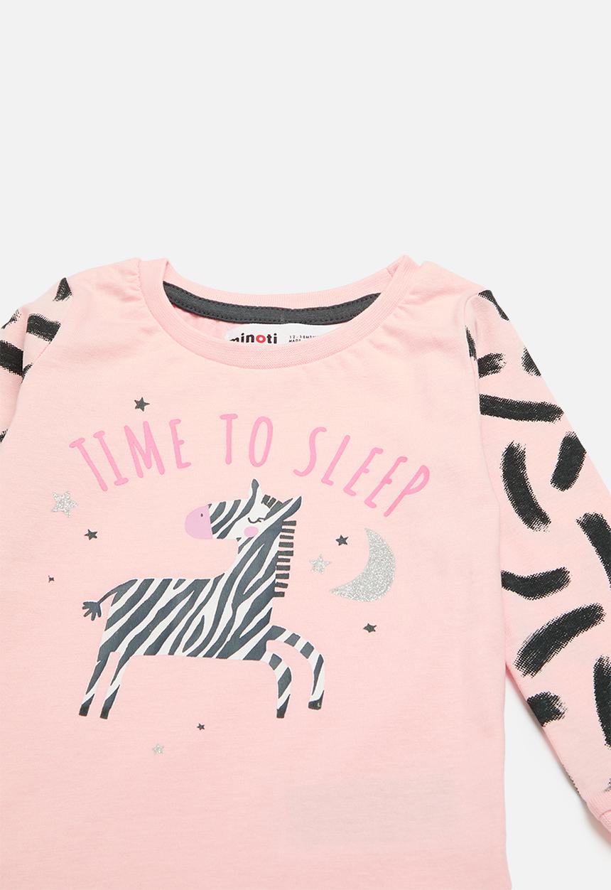 MINOTI - Girls 2 pack zebras pyjama sets - multi