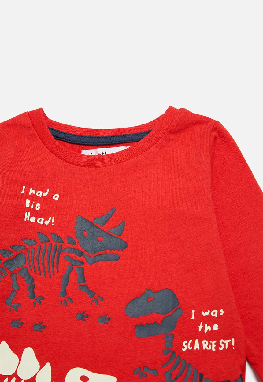 MINOTI - Boys 2 pack dino pyjama set - red