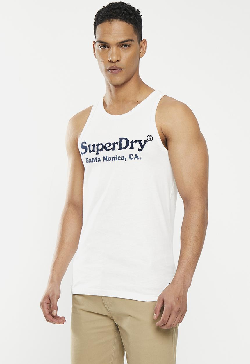 Superdry. - Vintage venue classic vest - off white
