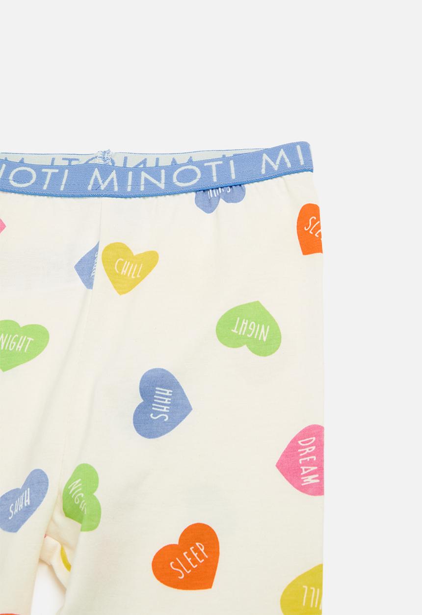 MINOTI - Girls 2 pack hearts aop pyjama set - multi