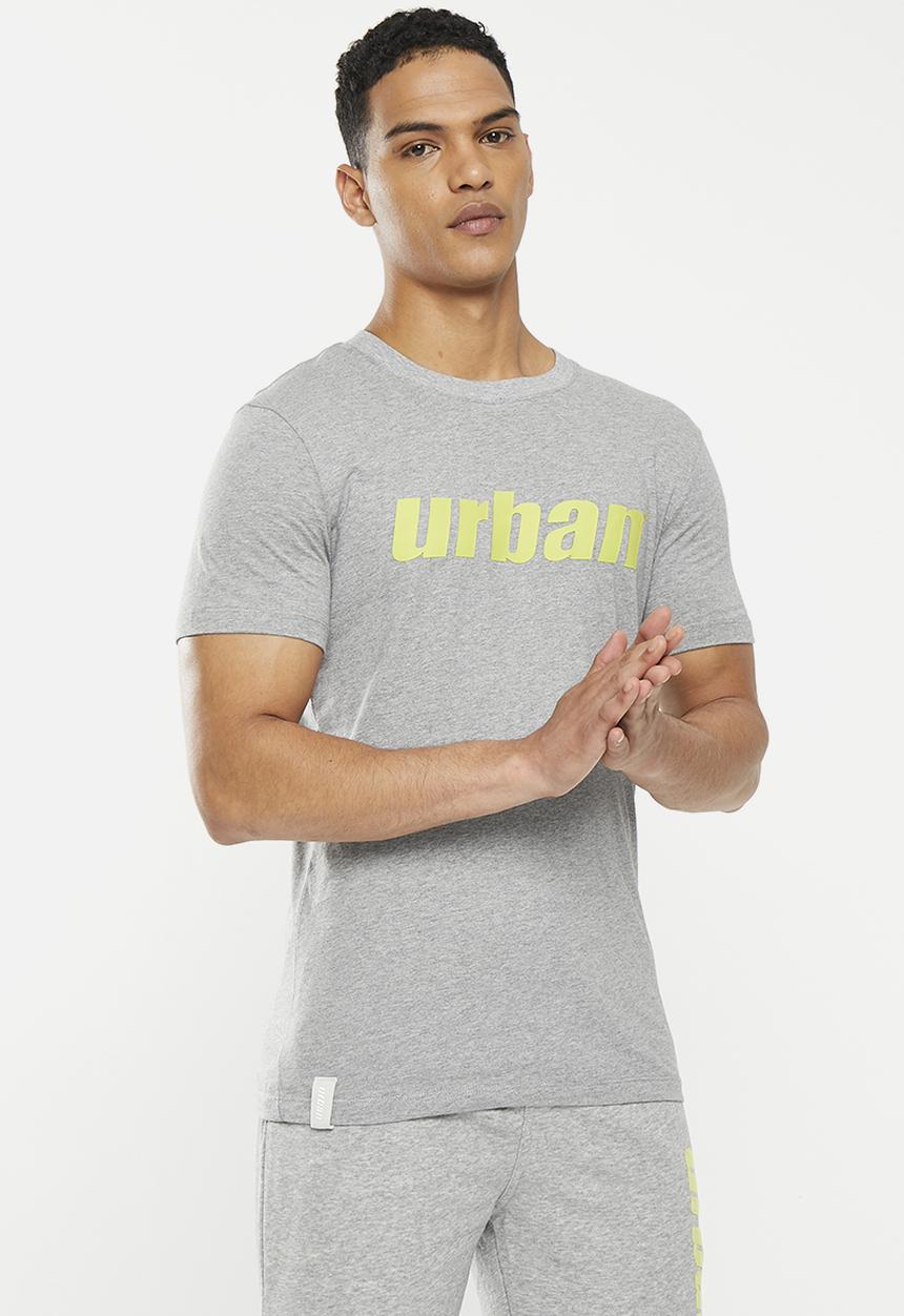 urban° - Mens urban short sleeve Tee - grey melange