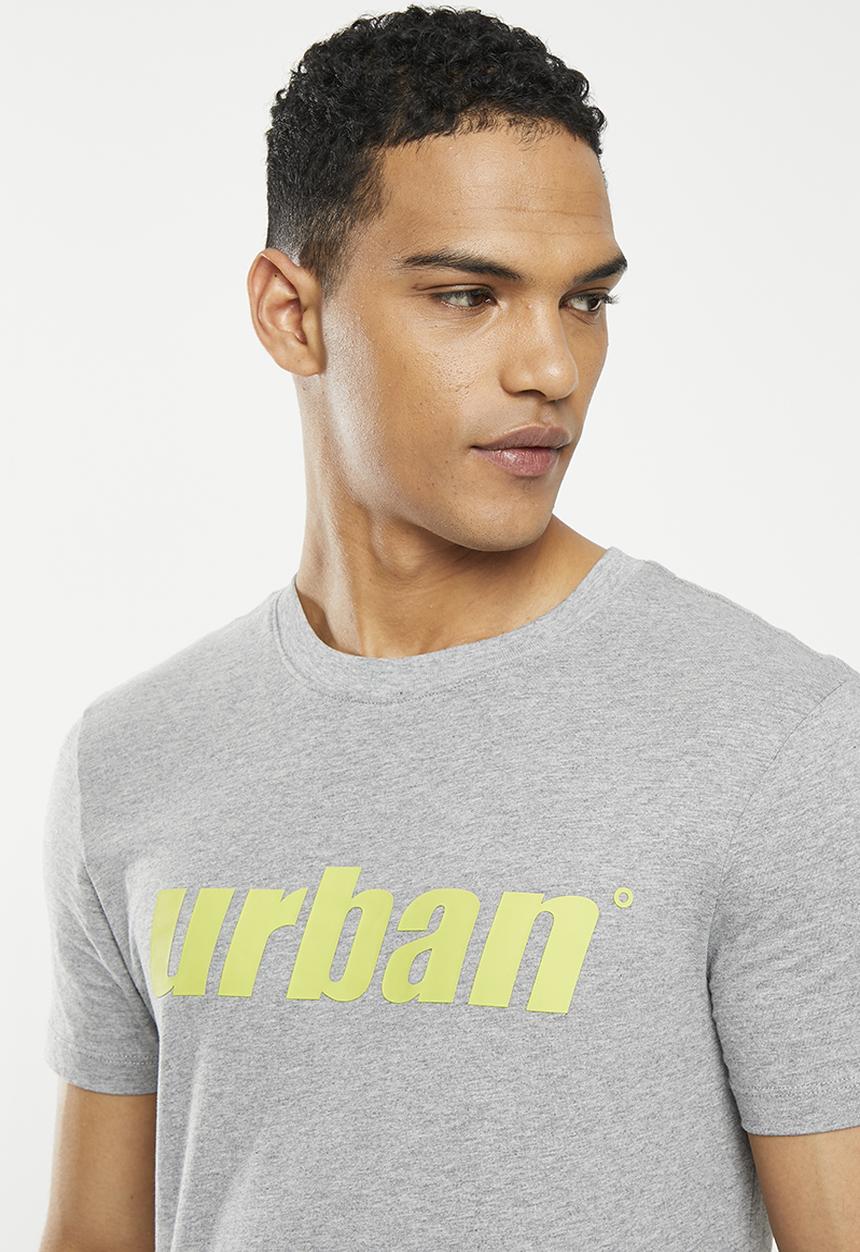 urban° - Mens urban short sleeve Tee - grey melange