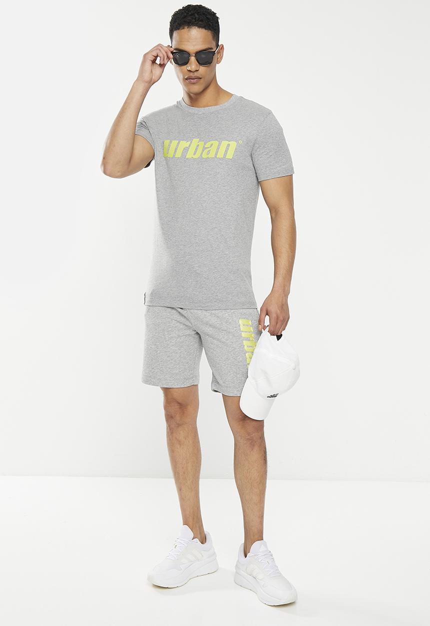 urban° - Mens urban short sleeve Tee - grey melange