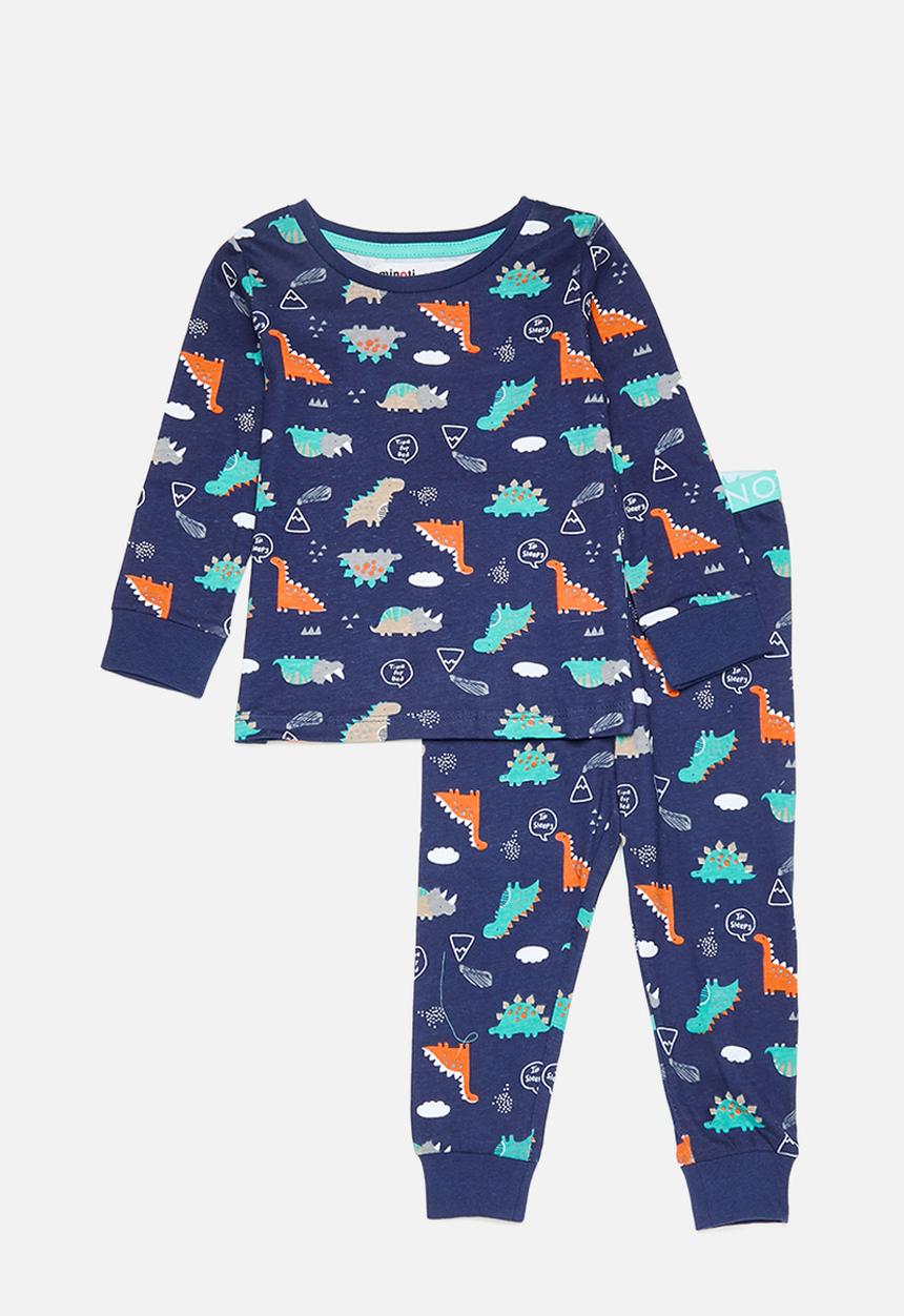 MINOTI - Boys 2 pack dino pyjama set - navy 