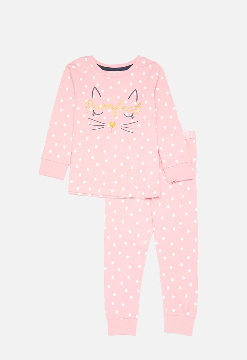 MINOTI - Girls 2 pack puurfect pyjama set - pink 