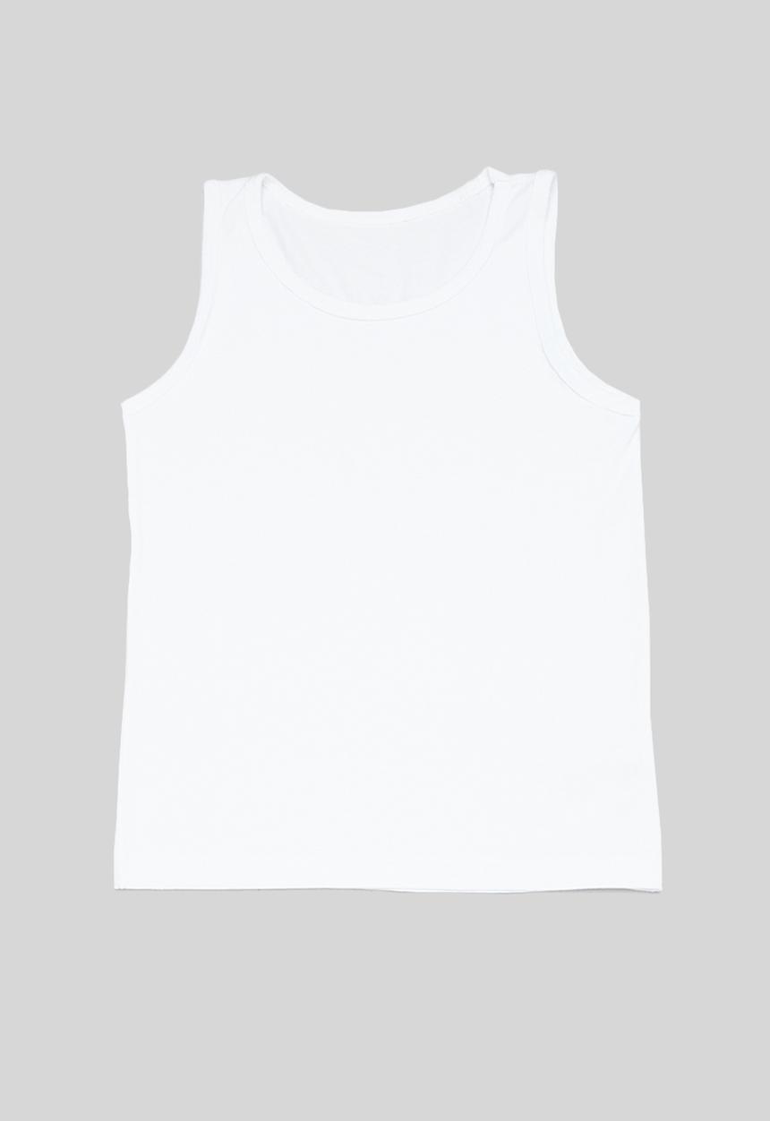MINOTI - Boys plain 3 pack vests - white