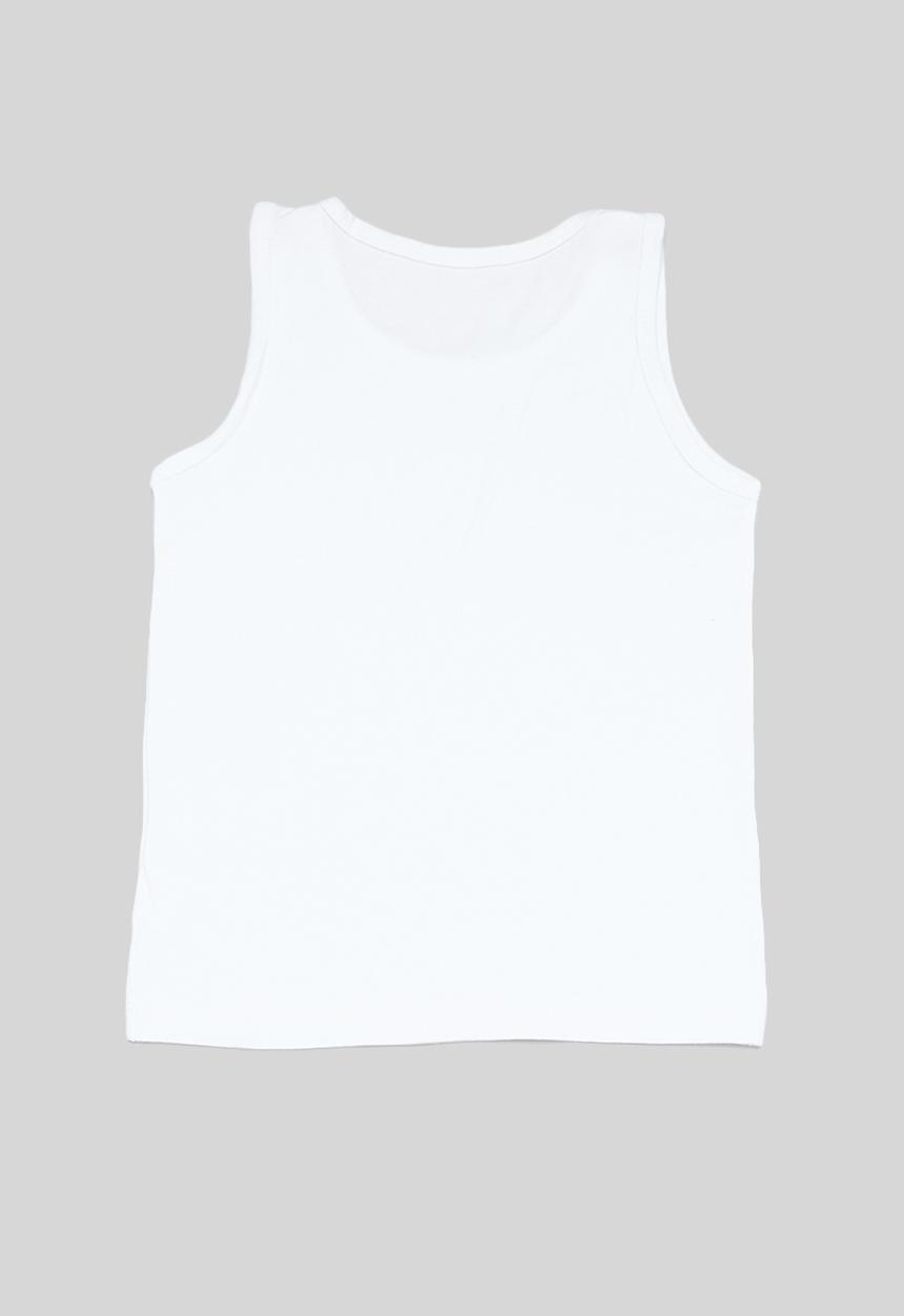 MINOTI - Boys plain 3 pack vests - white