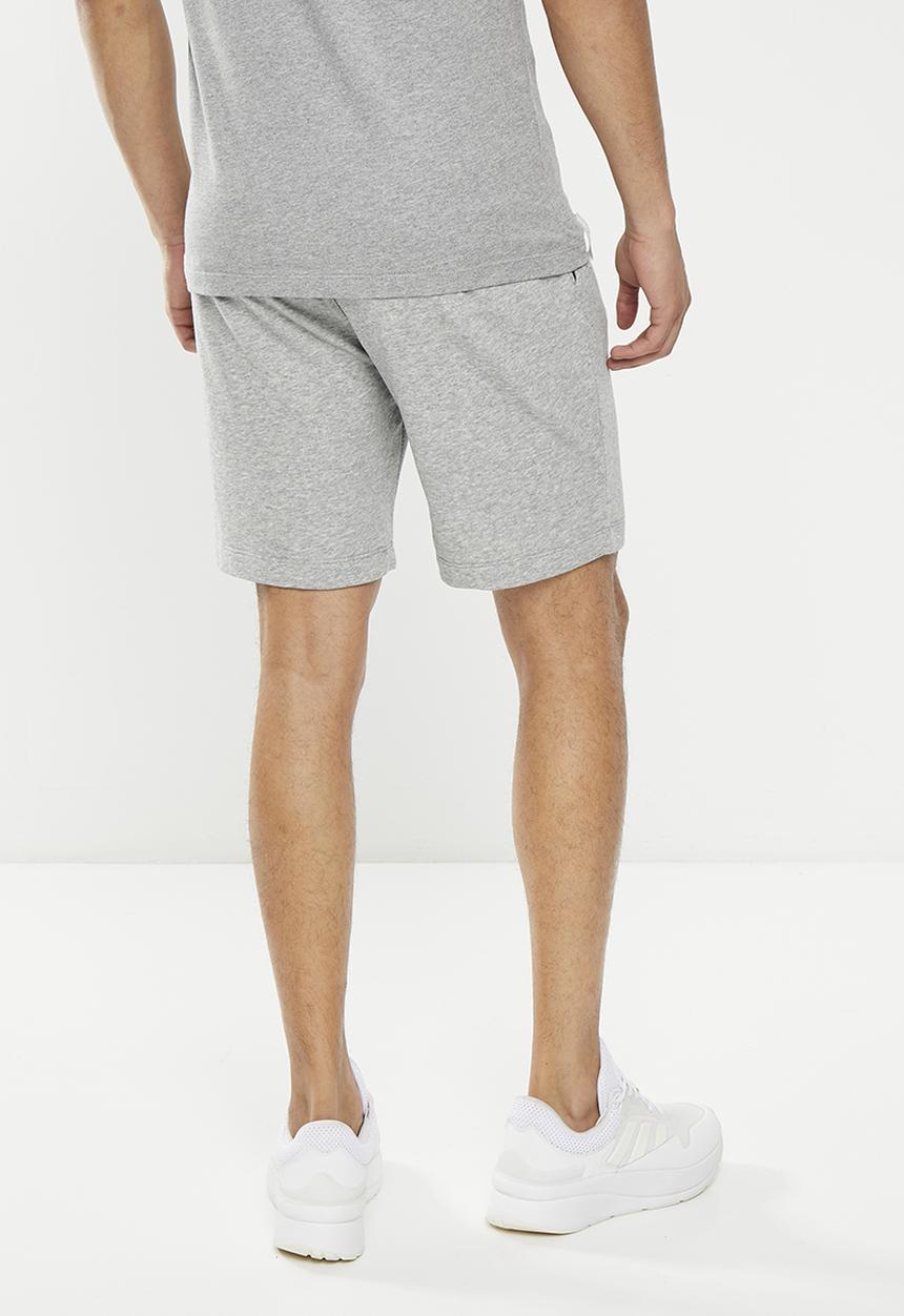 urban° - Mens urban core terry fleece short - grey melange