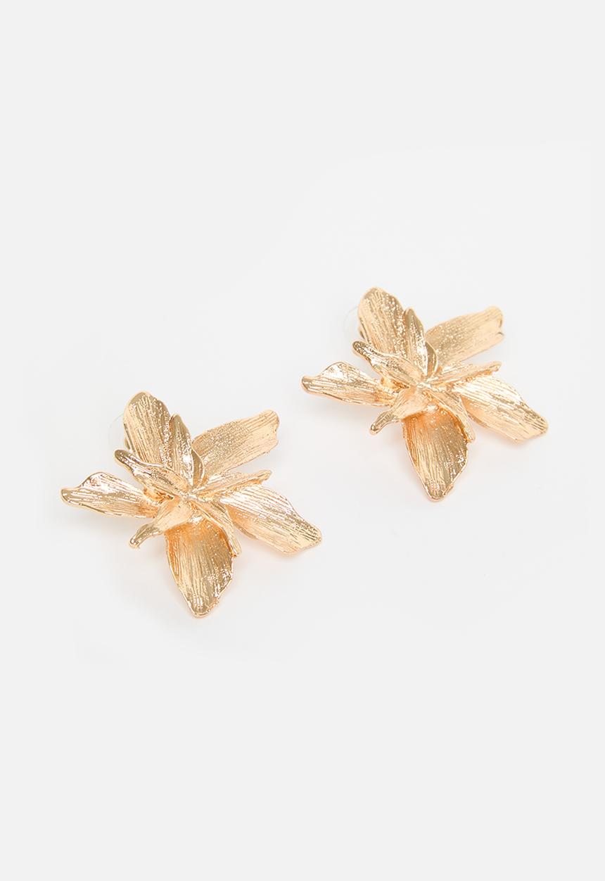 Superbalist - Flower stud earrings - gold