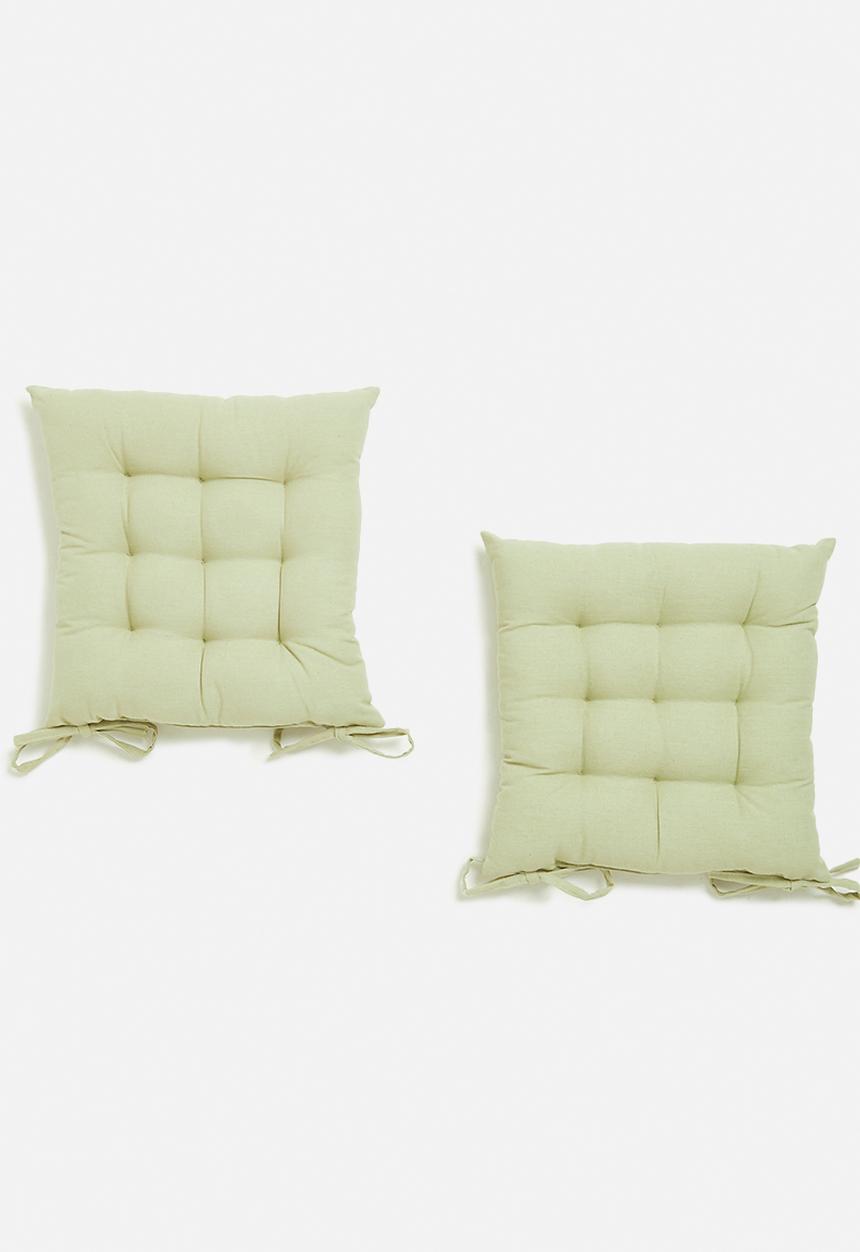 H&S - Muto outdoor seat cushion Ste of 2-emerald