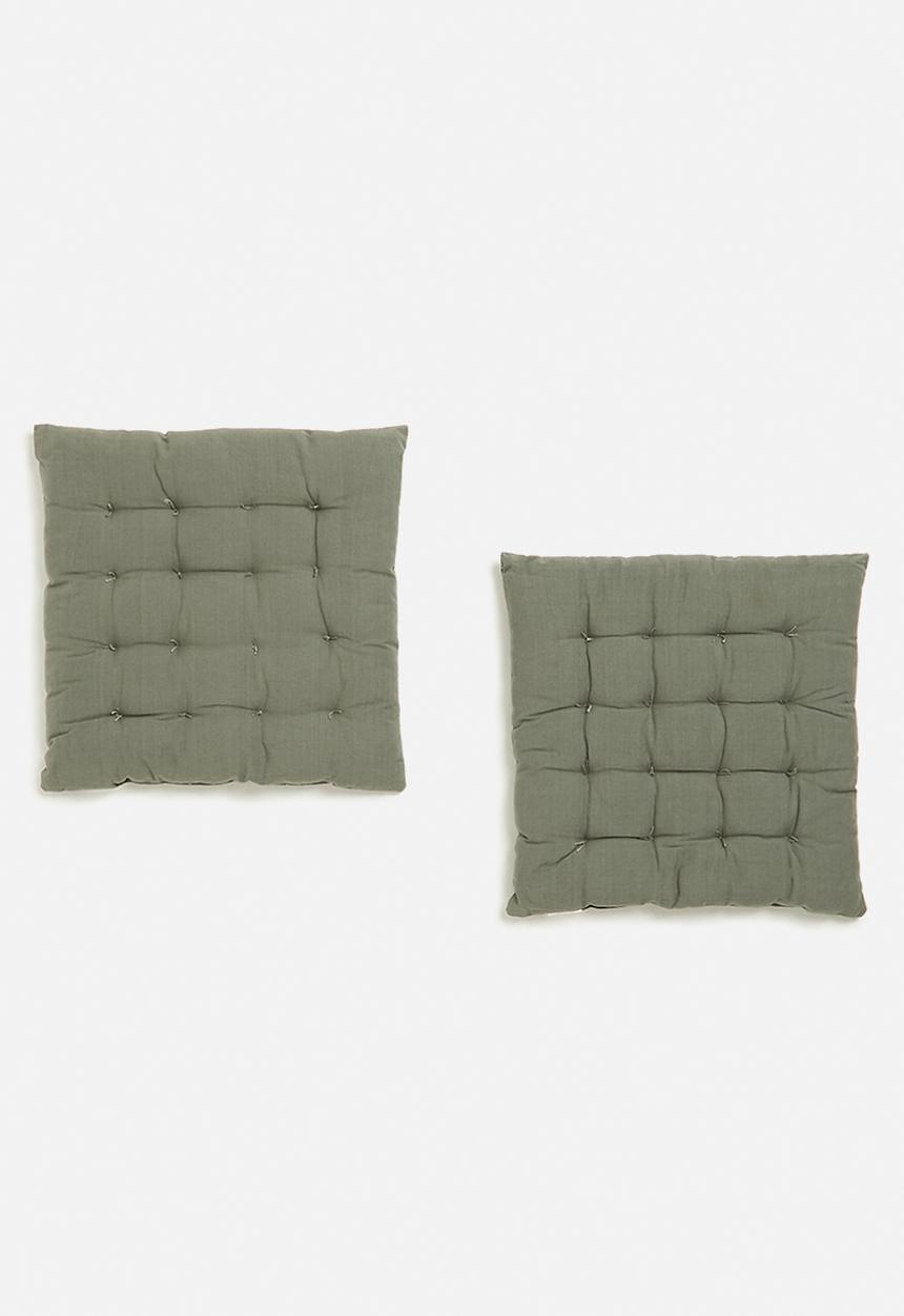 H&S - Outdoor seatpad set of 2-grey