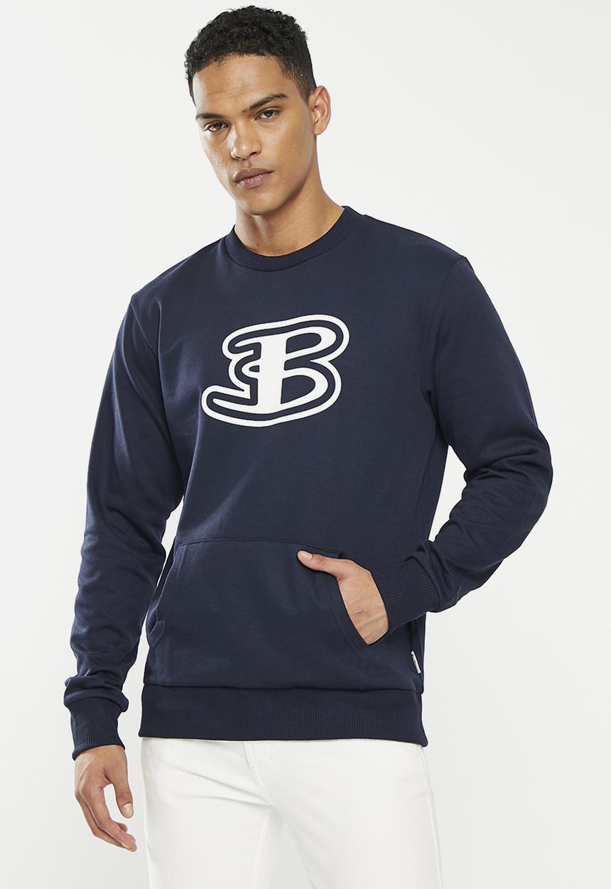 Ben Sherman - B kangaroo pocket sweater - navy