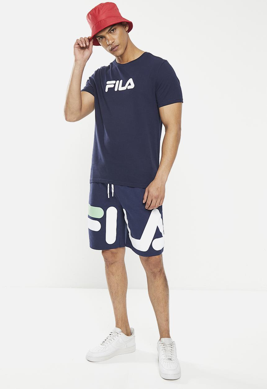 FILA - Mono deckle T-shirt - fila blue