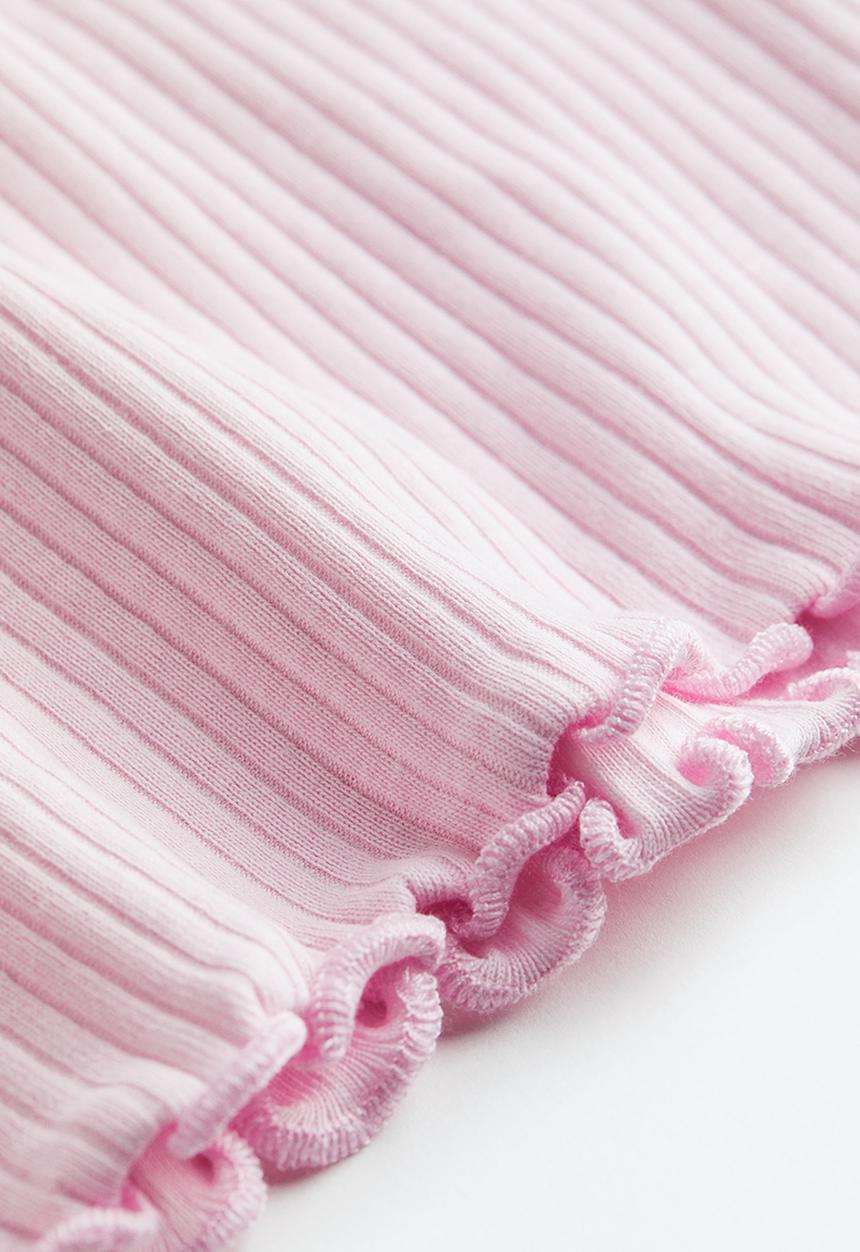 H&M - Ribbed top - light pink 