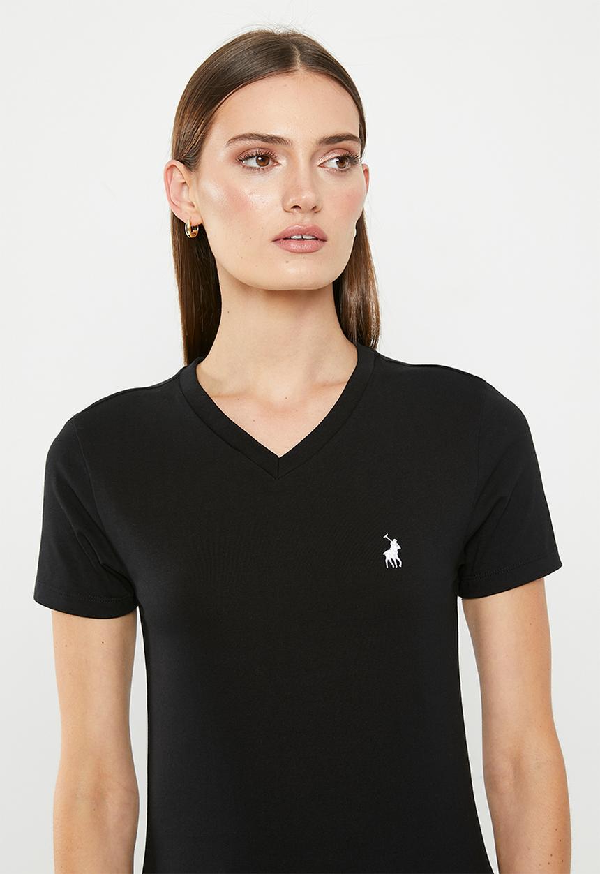 POLO - Kelly V-neck tee - black