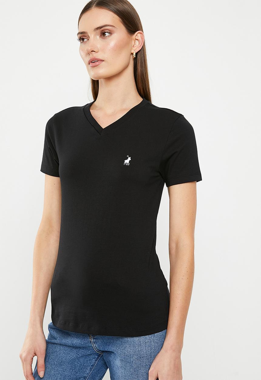 POLO - Kelly V-neck tee - black
