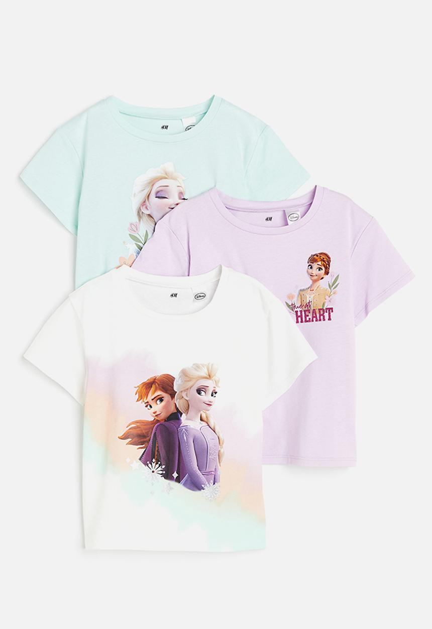 H&M - 3-pack printed jersey tops - multi 