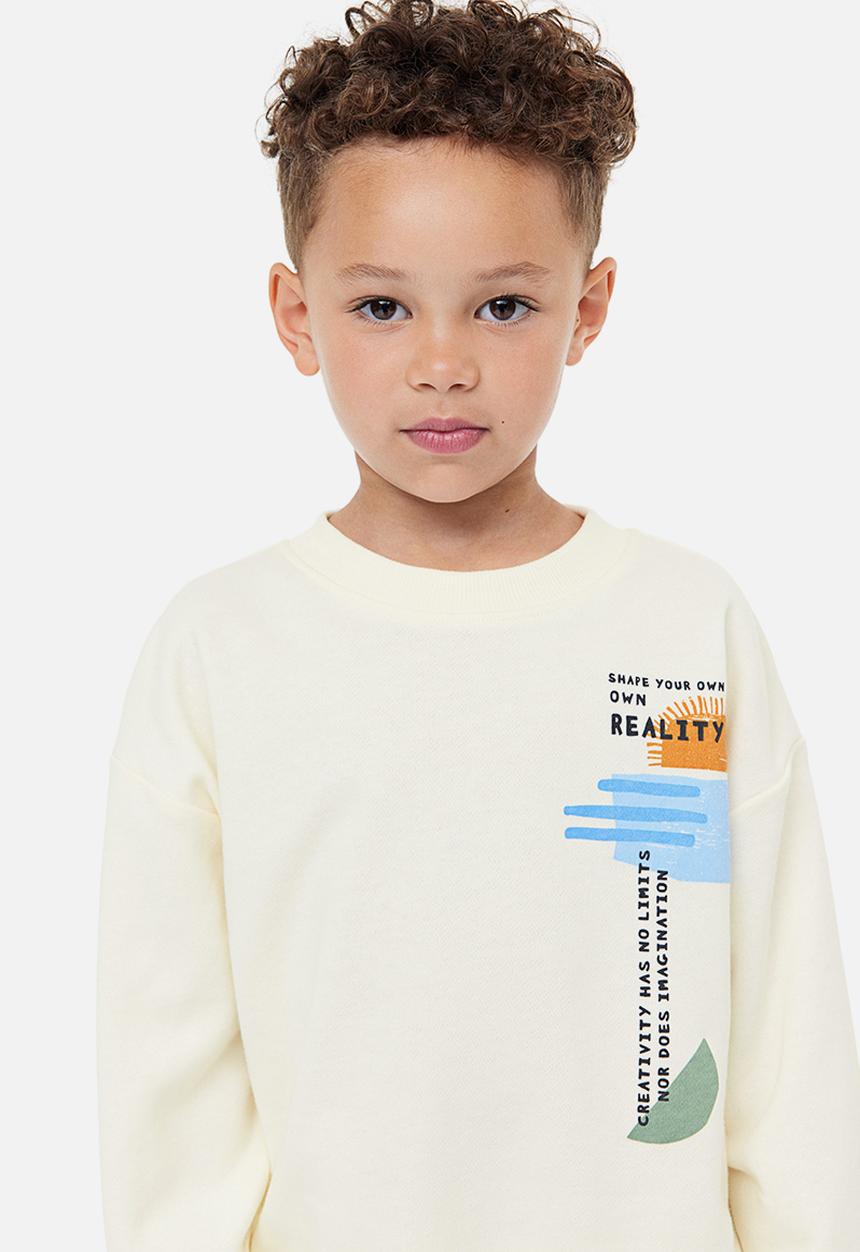H&M - 2-piece sweatshirt set - natural white