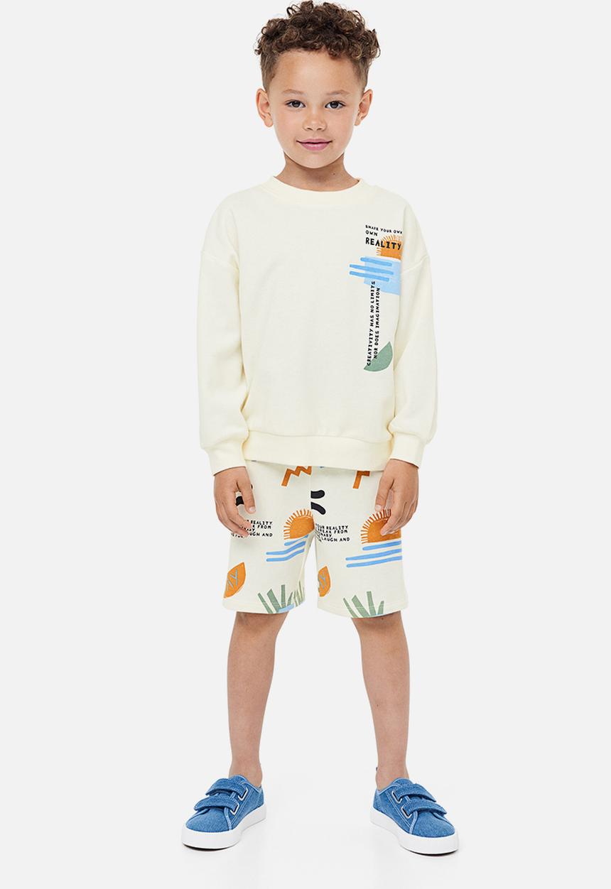 H&M - 2-piece sweatshirt set - natural white