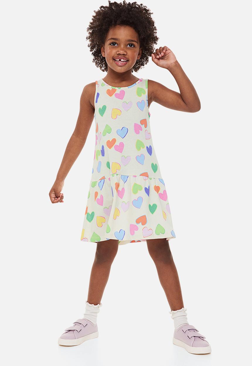 H&M - Patterned cotton dress - white