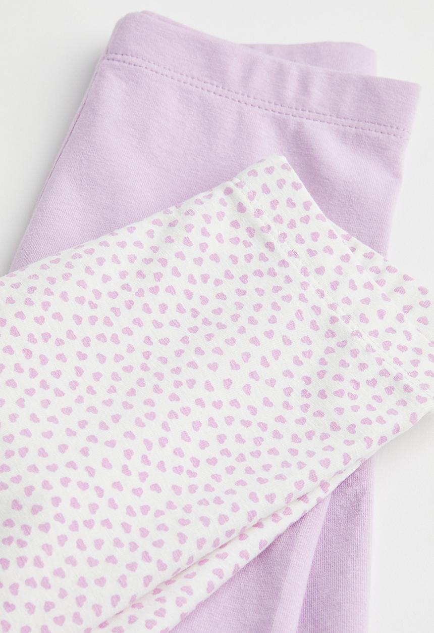 H&M - 2-Pack cycling shorts - light purple/hearts 