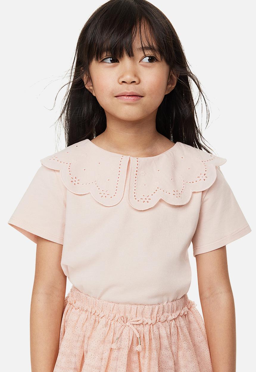 H&M - Collared top - powder pink 
