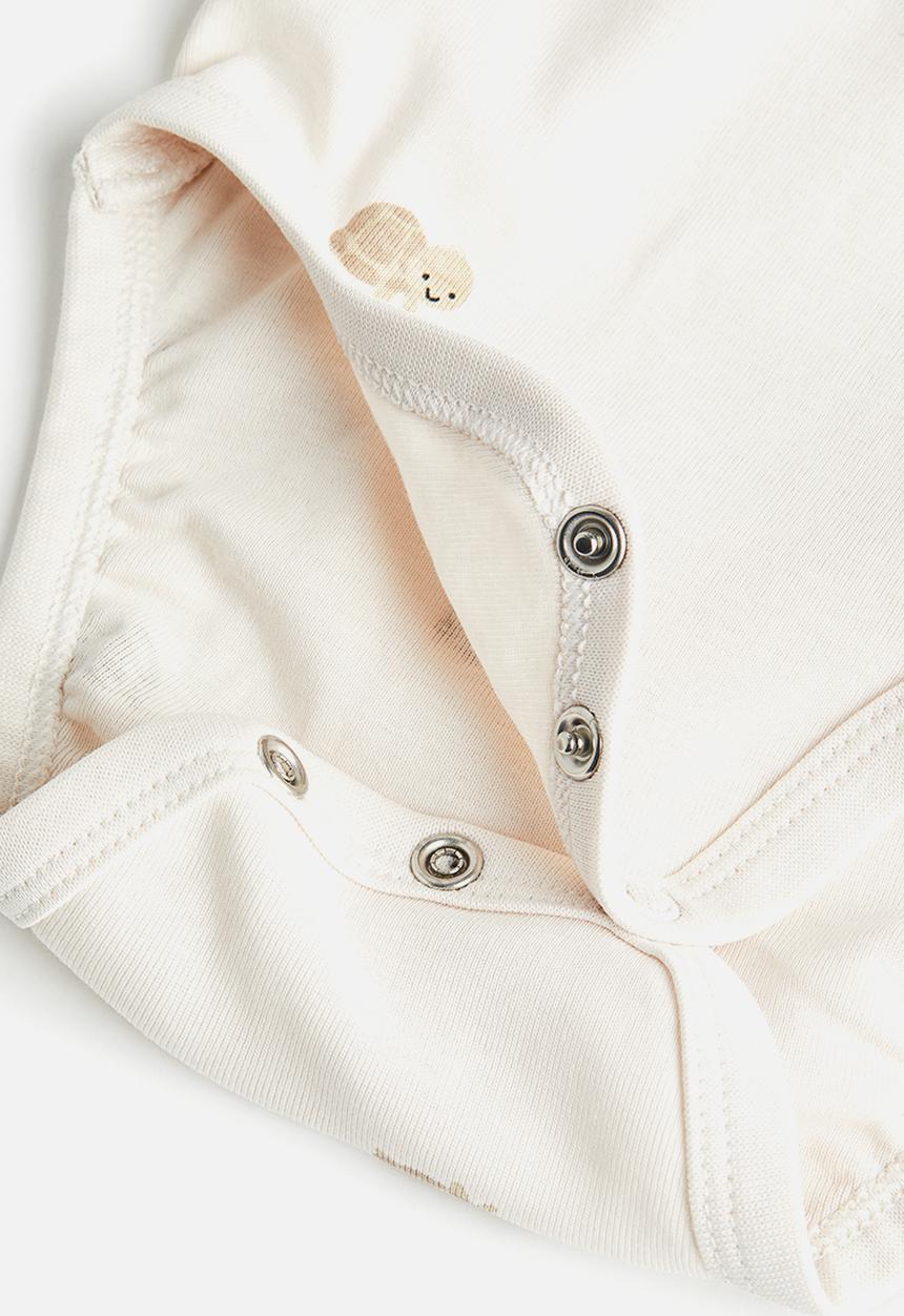 H&M - 2-Pack short-sleeved bodysuits - beige turtles 