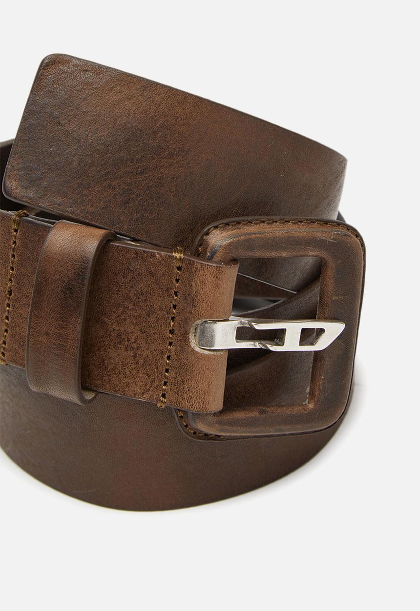 Diesel  - D logo b-aron belt - brown 