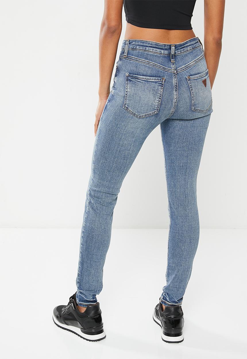 GUESS - 1981 high rise skinny - mid wash