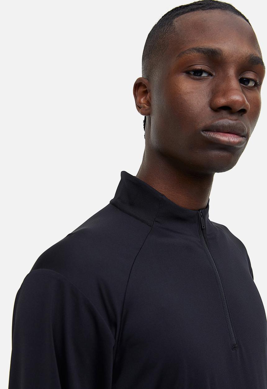 H&M - Drymove™ zip-top sports top - black