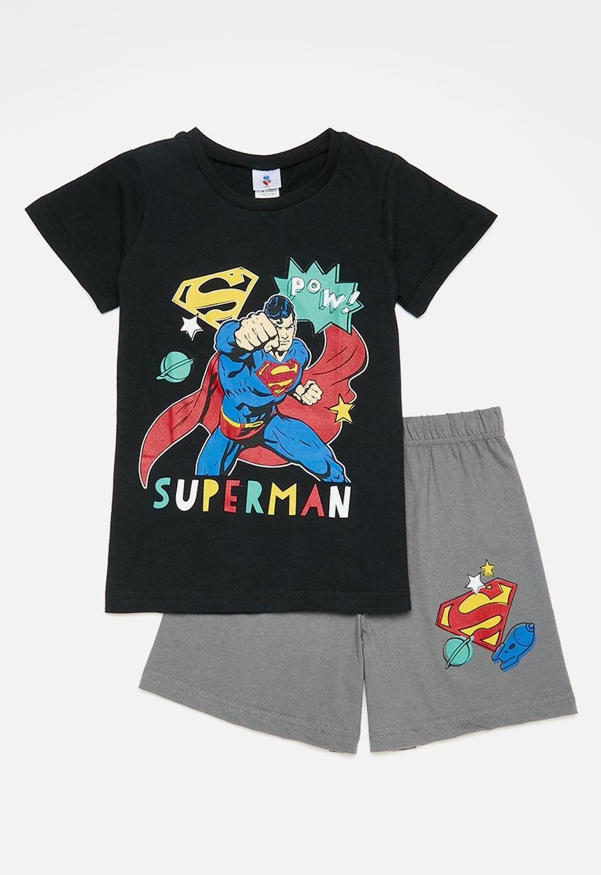Character Group - Superman short sleeve pj set - black