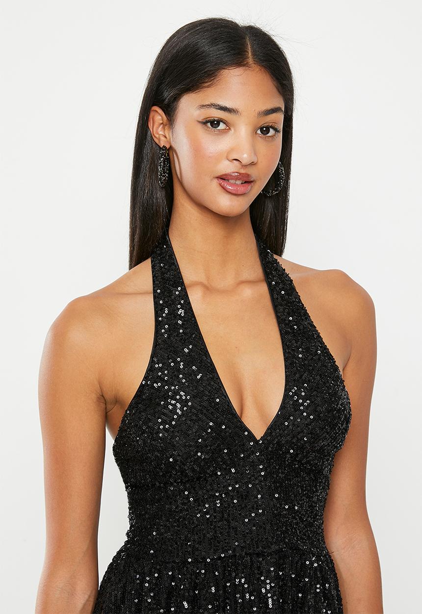 SISSY BOY - Sequin skater with tulle lining - black