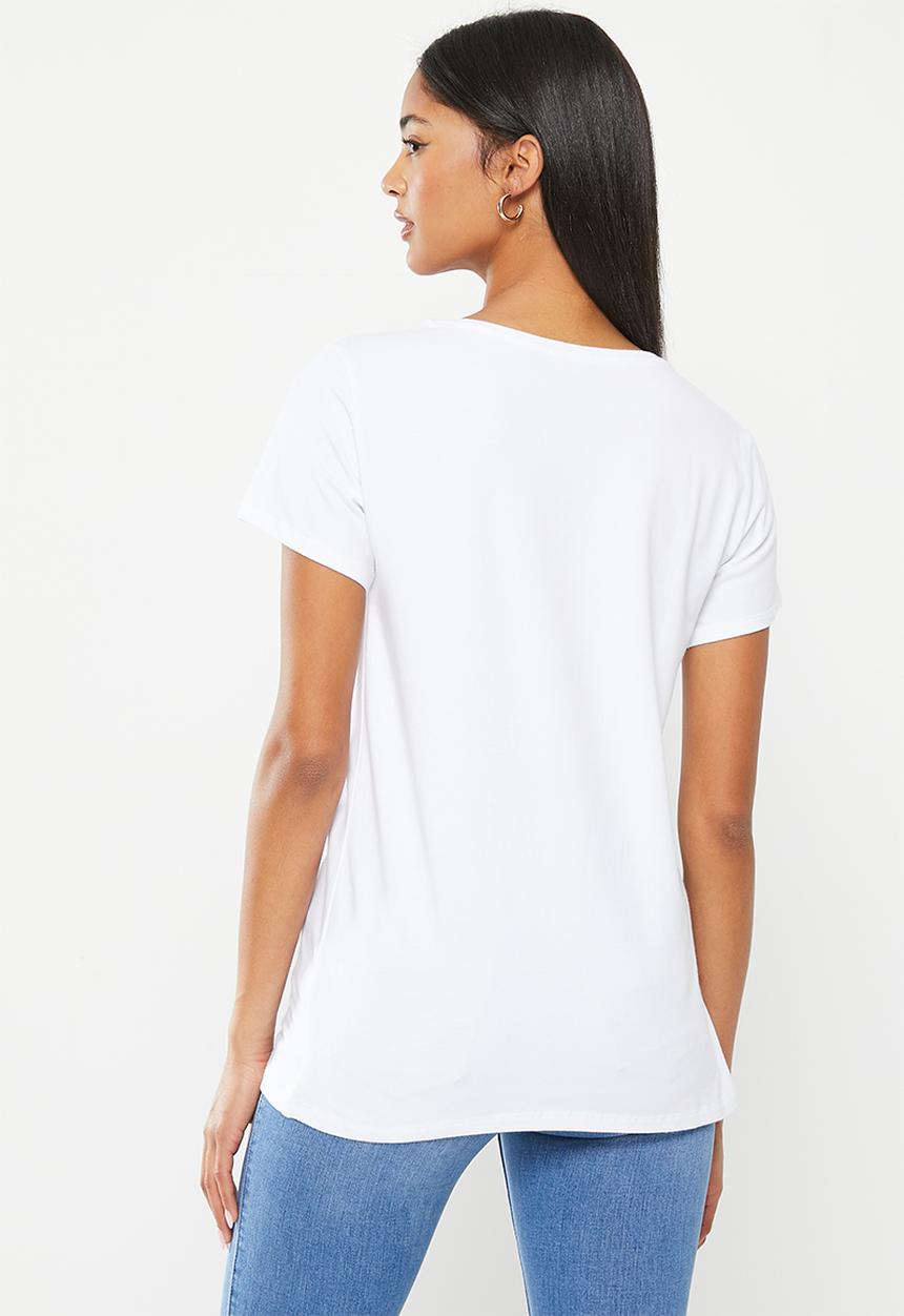 SISSY BOY - A second glance: regular fit top with short sleeves - white