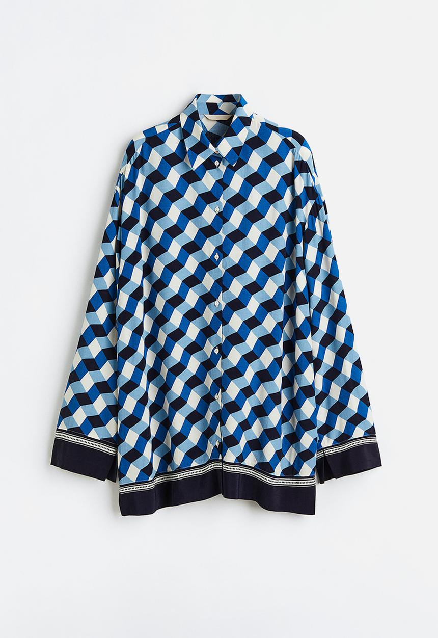H&M - Patterned shirt - bright blue patterned