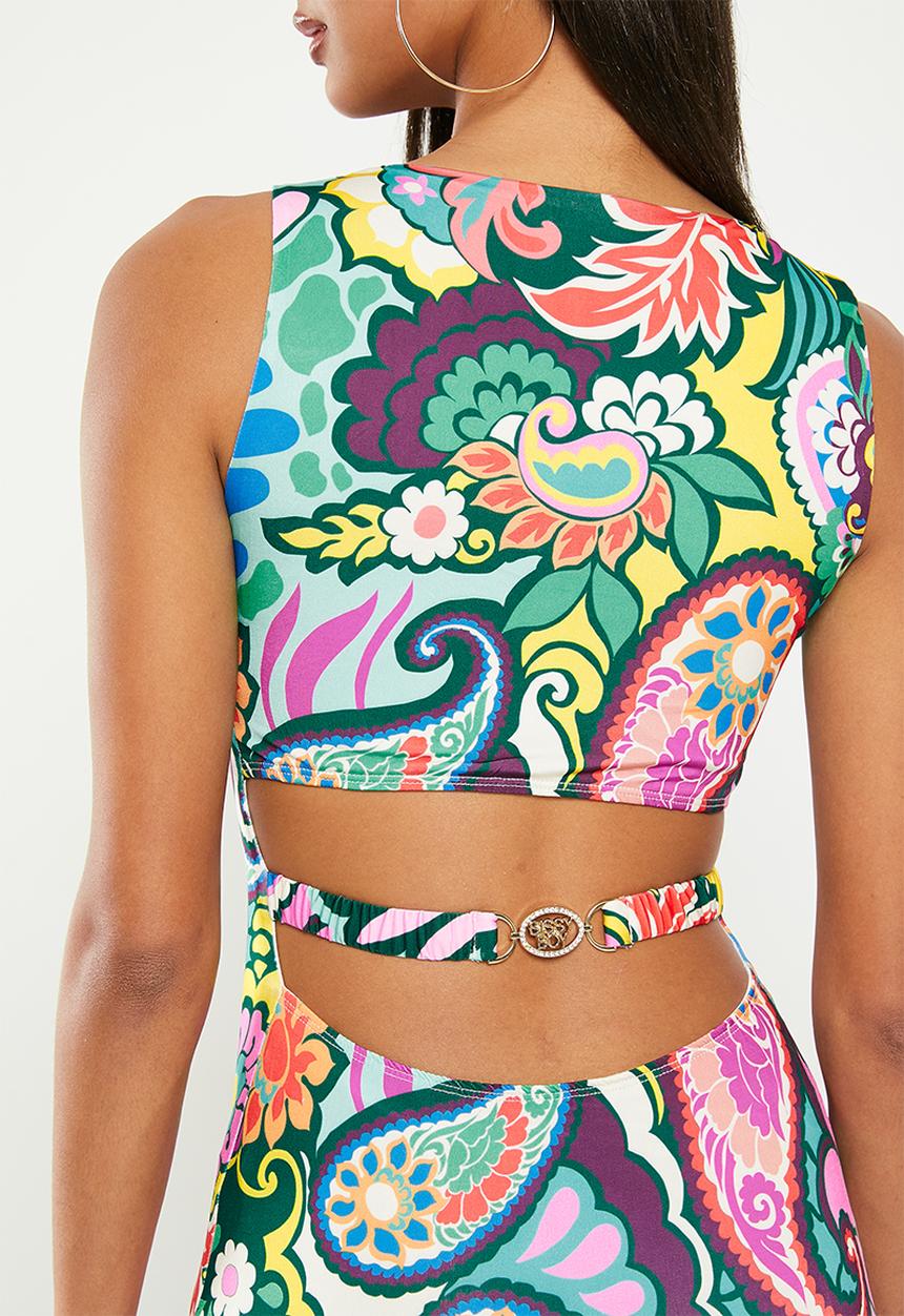 SISSY BOY - Flow with it: maxi with back hardware detail - multi