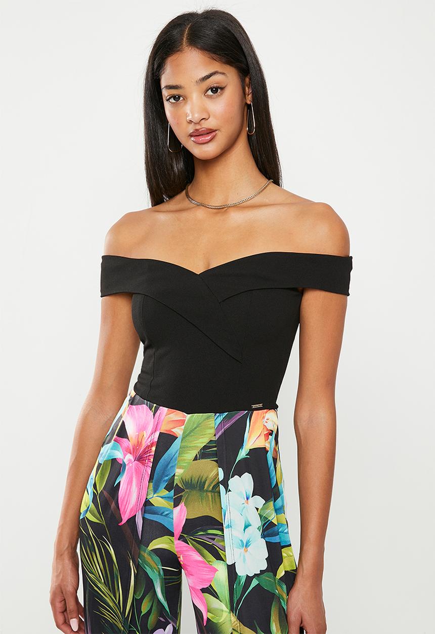 SISSY BOY - So hectic: bardot jumpsuit with front slits - multi