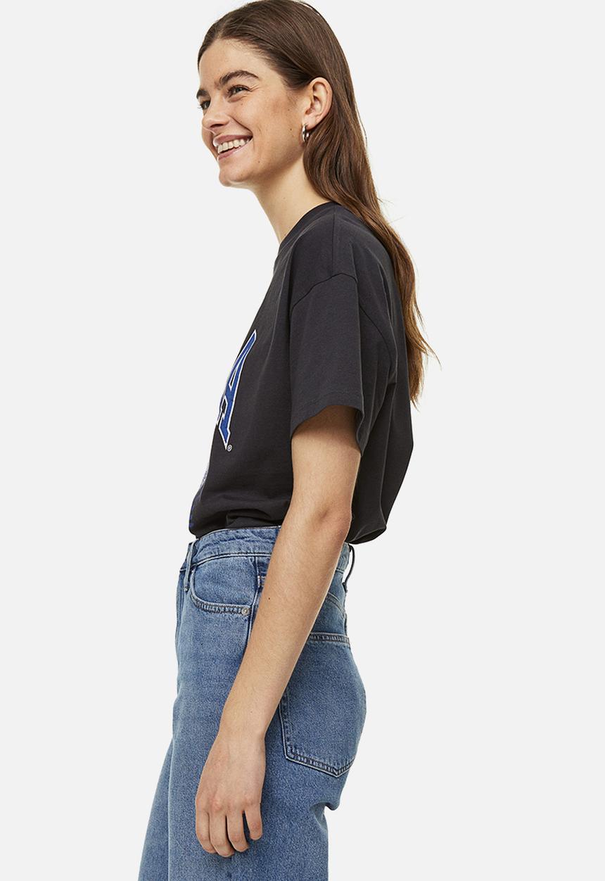 H&M - Oversized printed t-shirt - dark grey ucla 