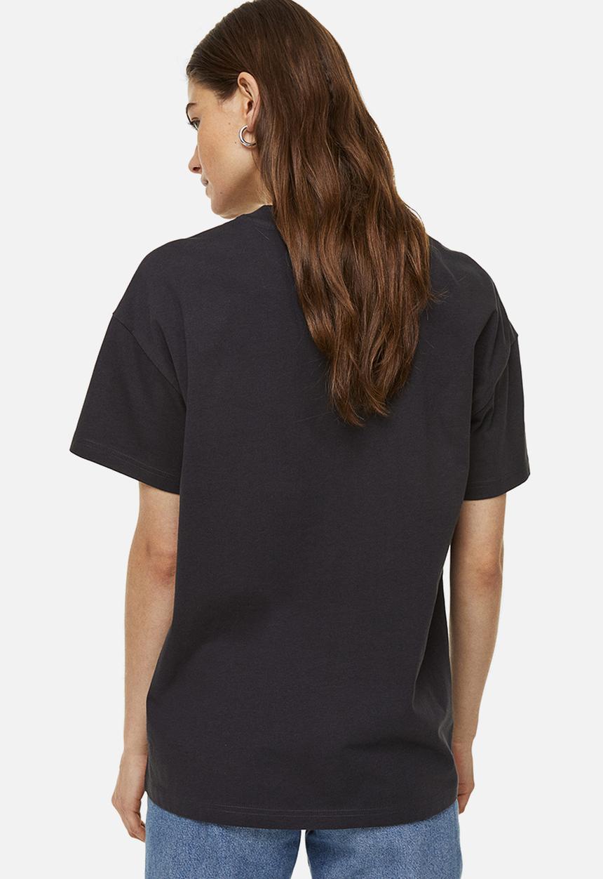H&M - Oversized printed t-shirt - dark grey ucla 