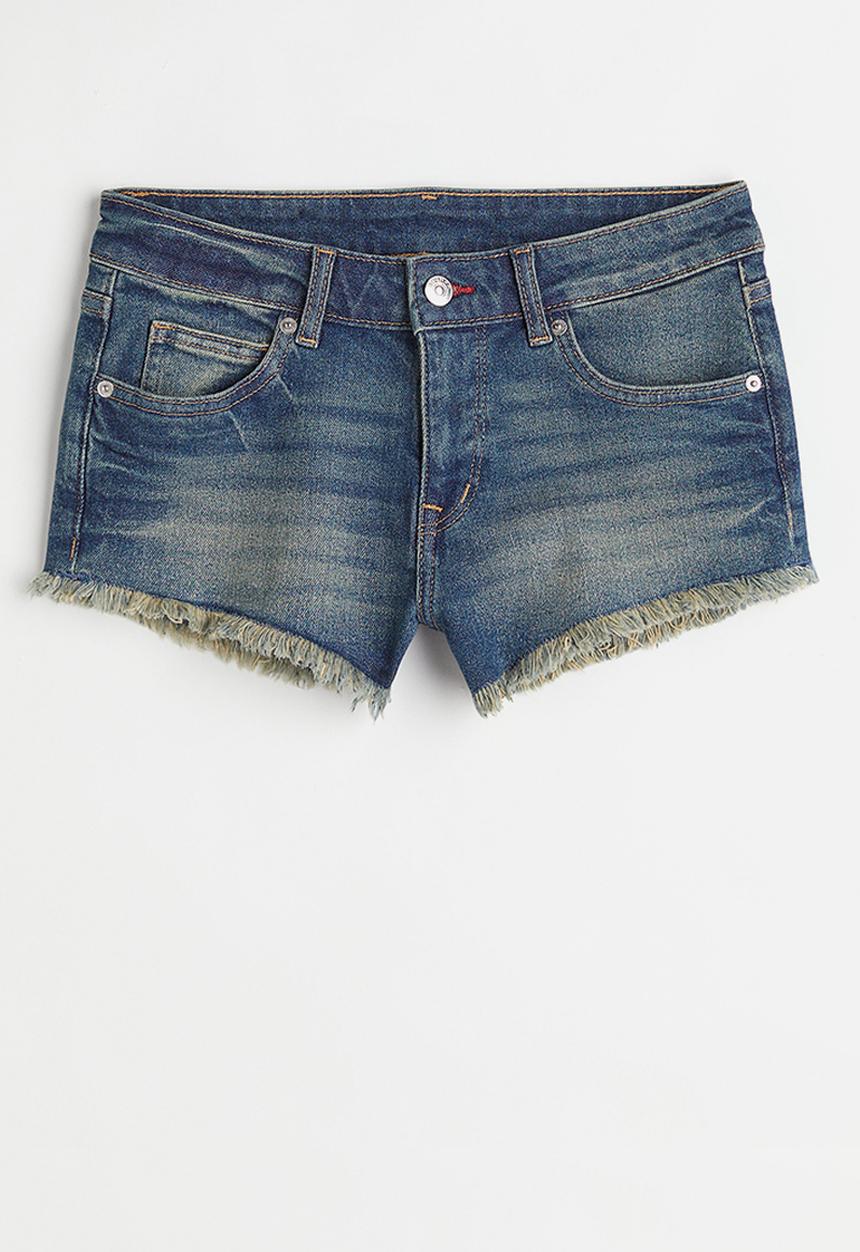 H&M - Low waist denim shorts - denim blue