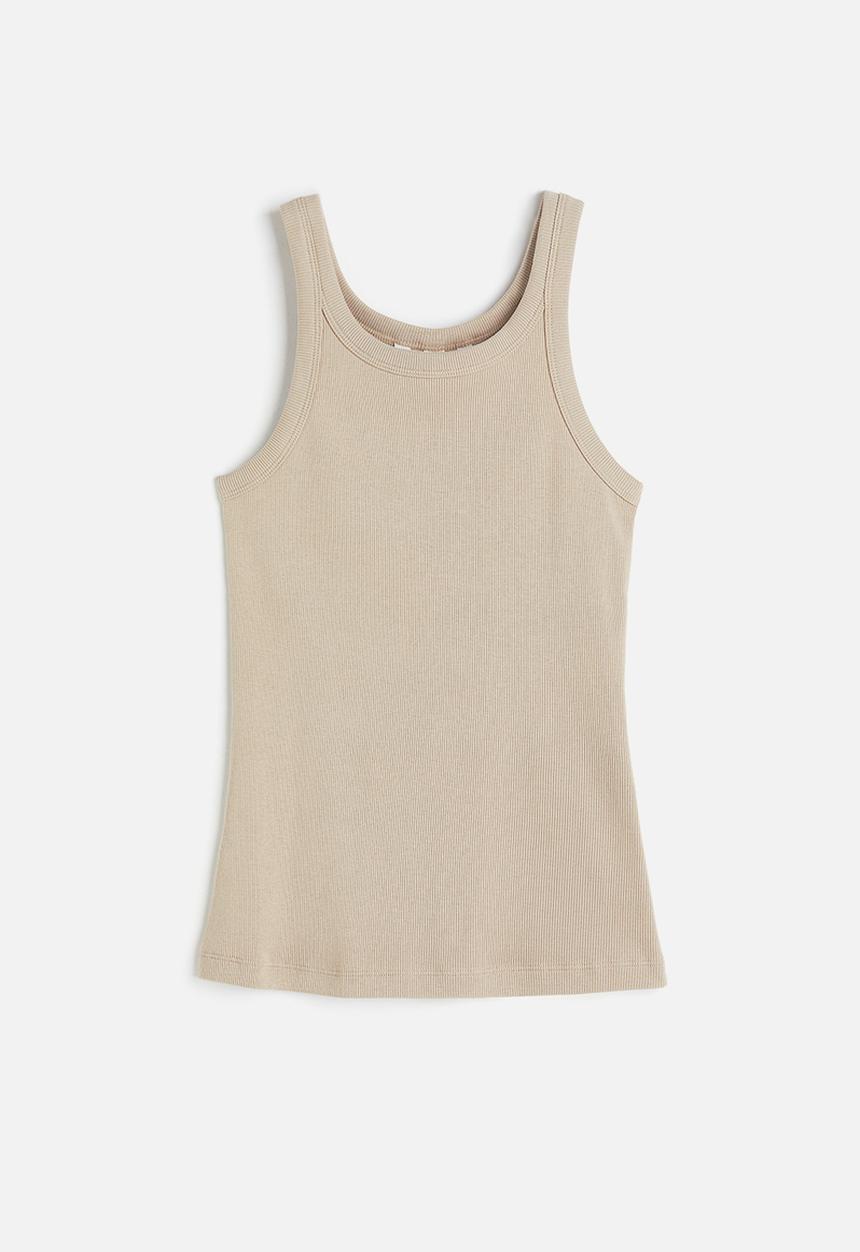 H&M - Ribbed vest top - beige