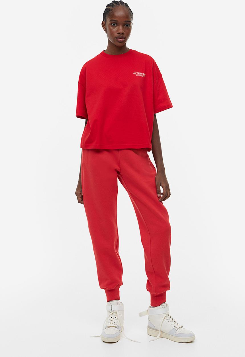 H&M - Joggers - red authentic lifestyle