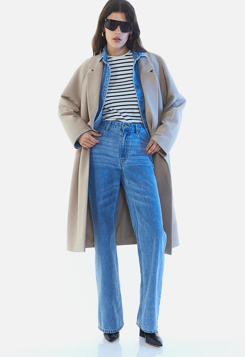 H&M - Straight regular jeans - light denim blue