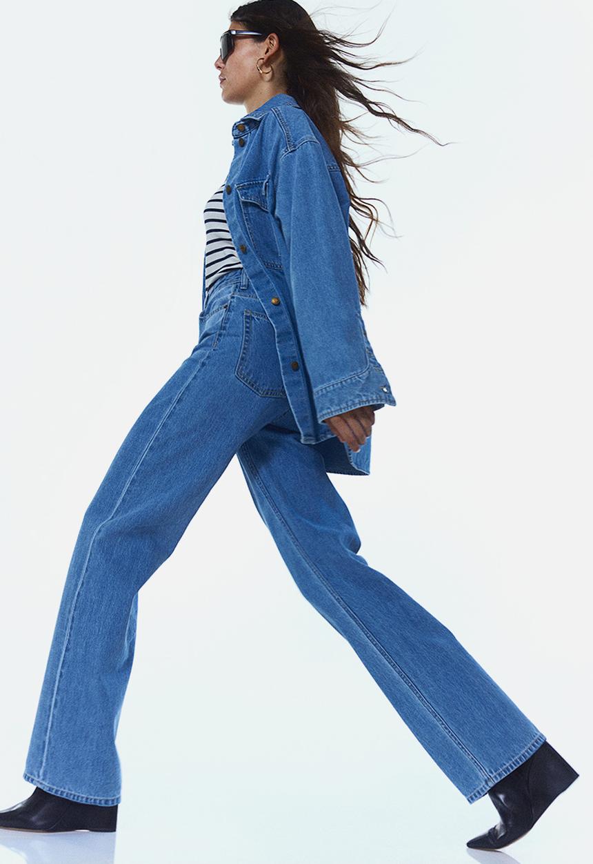 H&M - Straight regular jeans - light denim blue