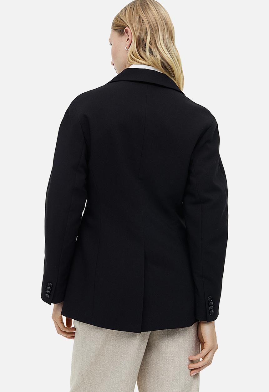H&M - Single-breasted twill blazer - black