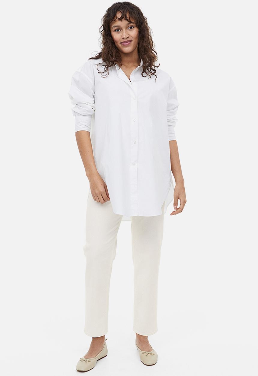 H&M - Mama straight ankle jeans - white