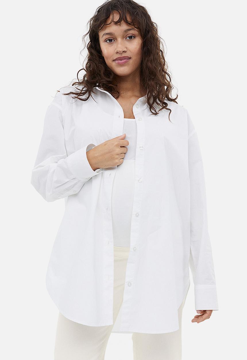 H&M - Mama straight ankle jeans - white